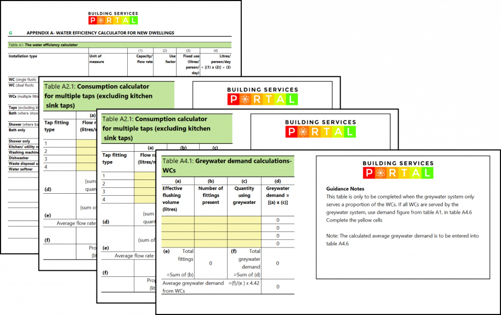 Water efficiency calculator Building Services Portal